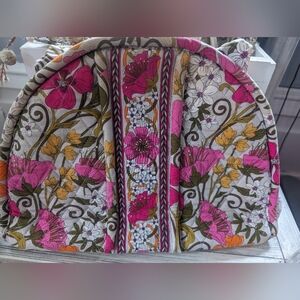 Vera Bradley floral Garden Shoulder Bag Kiss Lock Purse handbag